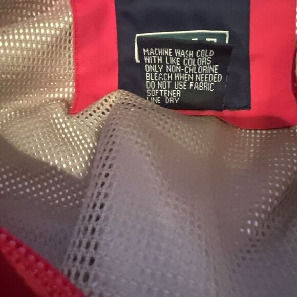 Aigle Men's Size L Red Windbreaker Jacket Full Zip Lined Hike Fish Sail *No Hood - Picture 12 of 16